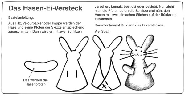 Bastelanleitung Hasen-Eier-Versteck